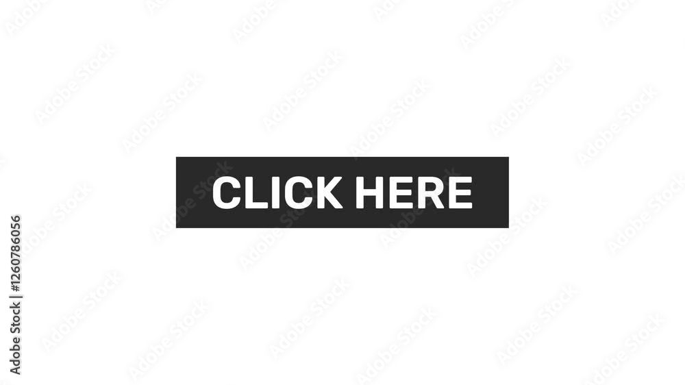 Click Here button animation with Mouse Click, transparent background. Click Here button animation with Mouse Click, transparent background.