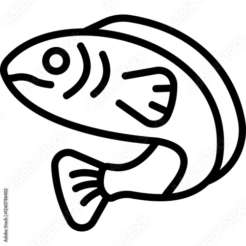 Fish line icon