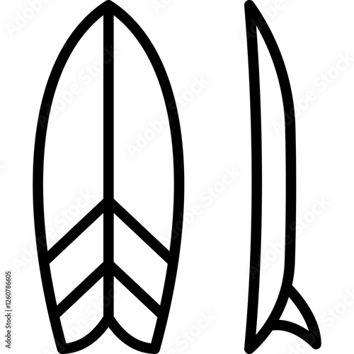 Surfboard line icon