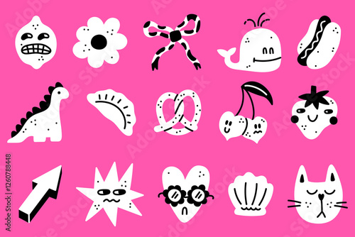 cute vector sticker pack