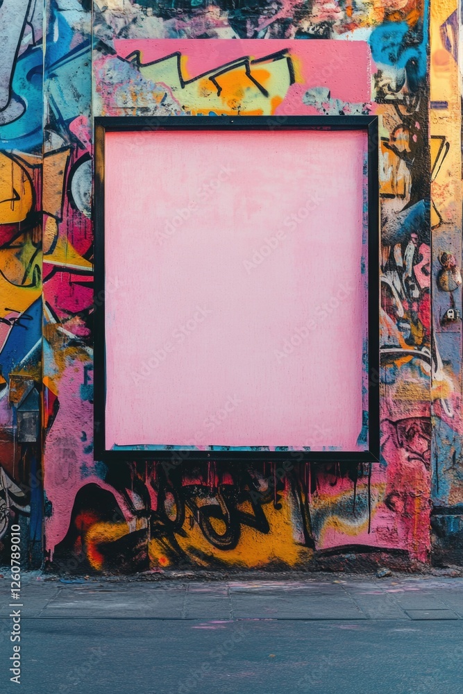 Obraz premium Pink Wall Graffiti
