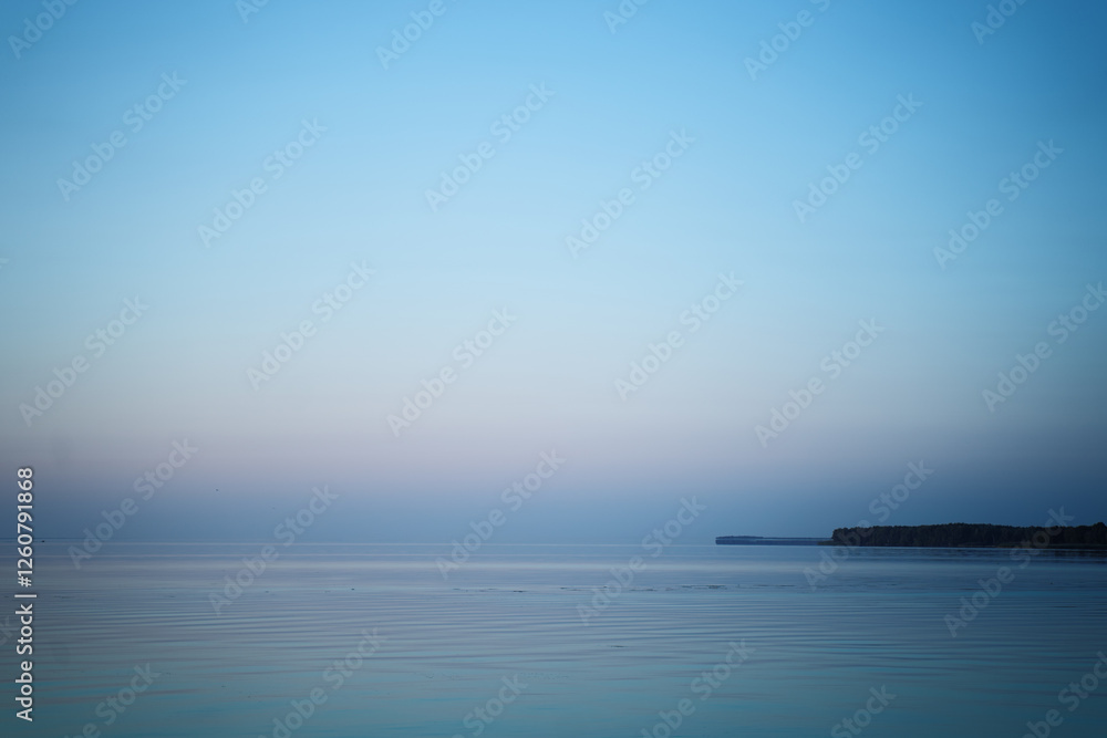 Calm Ocean View Under a Gentle Morning Sky with Serene Ambiance.. Calm Ocean View Under a Gentle Morning Sky with Serene Ambiance..