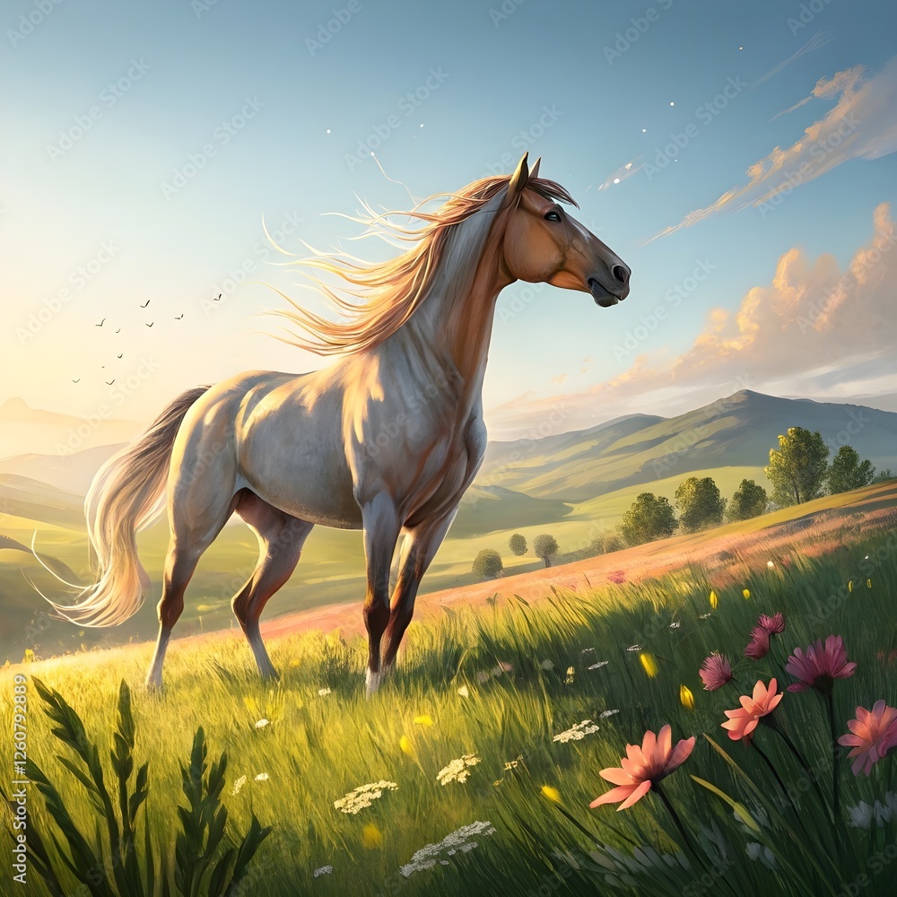 horse in nature generate image horse in nature generate image