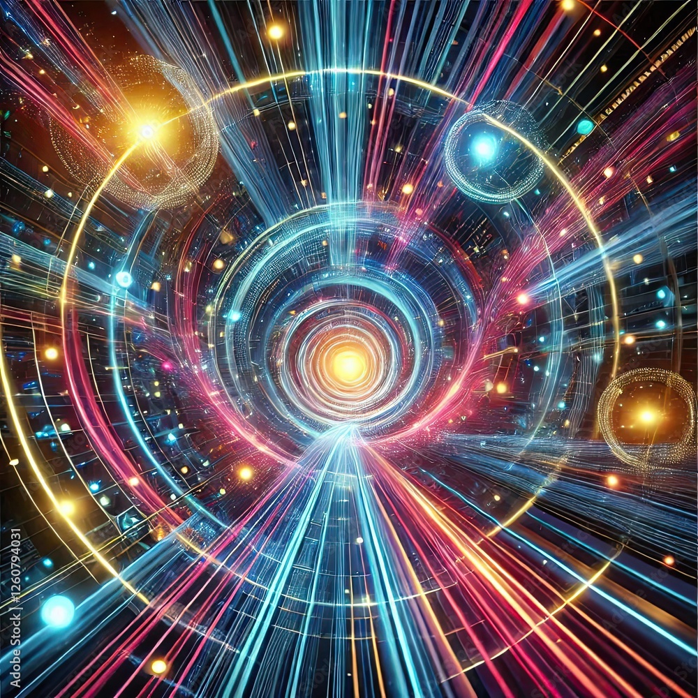 Obraz premium fractal burst background