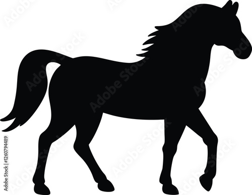 Horse silhouette vector style with white background