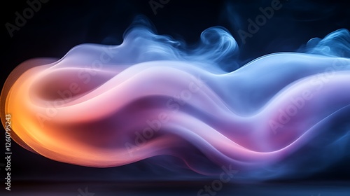 Wallpaper Mural Abstract Colorful Smoke Wave Design Torontodigital.ca