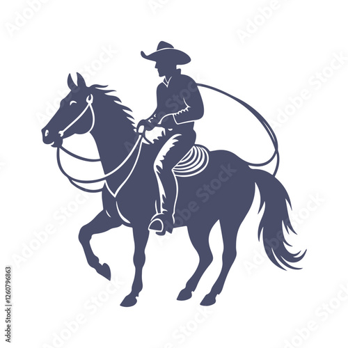 Cowboy Silhouettes Clip art Vector Illustration