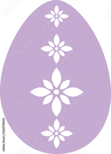 Colorful Easter egg on transparent background. Easater egg vector illustration