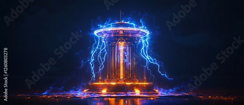 Ultra-Realistic Electric Tower Icon for Web and Presentations
