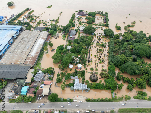 Mekong River flood buddha park Vientiane, Laos in 2024 photo