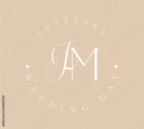 JM Typography Initial Letter Brand Logo, JM brand logo, JM monogram Wedding logo, abstract logo design