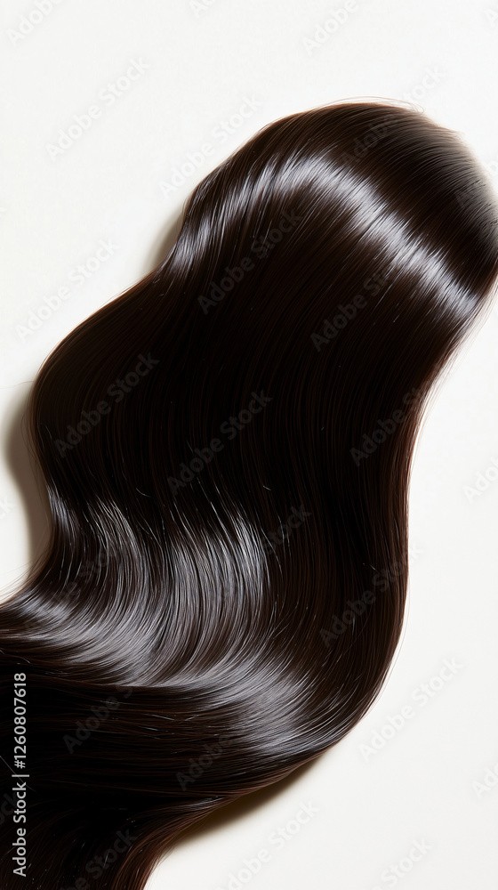 Luxurious Black Hair: A cascade of glossy, jet-black hair flows in elegant waves, showcasing its smoothness, shine, and luxurious texture. Luxurious Black Hair: A cascade of glossy, jet-black hair flows in elegant waves, showcasing its smoothness, shine, and luxurious texture.