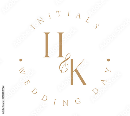 HK Typography Initial Letter Brand Logo, HK brand logo, HK monogram Wedding logo, abstract logo design	