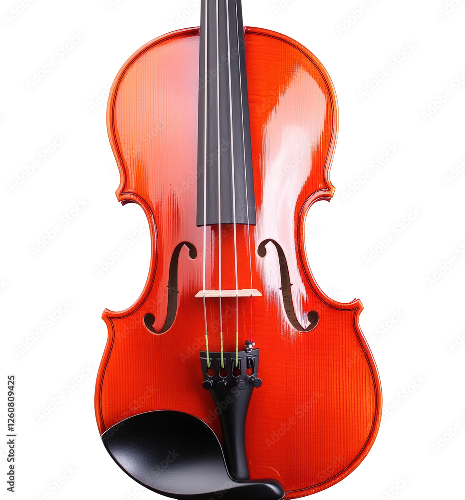 Vibrant violin display music studio product isolated on transparent background, png Vibrant violin display music studio product isolated on transparent background, png