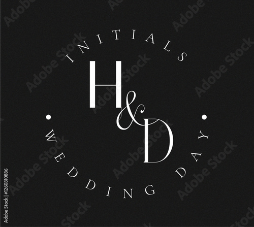 HD Typography Initial Letter Brand Logo, HD brand logo, HD monogram Wedding logo, abstract logo design	