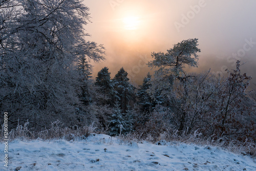 Abendrot am Zellerhorn, Schwäbische Alb im Zollernalbkreis