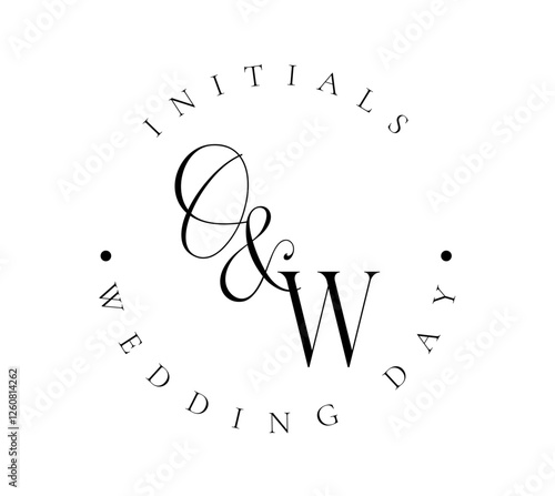 WD brand logo, WD letter logo, WD Typography Initial Letter Brand Logo, Minimalist Wedding Monogram Logo