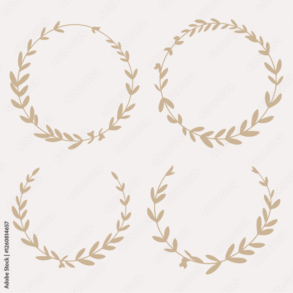 Hand drawn floral frames with flowers, branch and leaves. Elegant logo template. Vector illustration for labels, branding business identity, wedding invitation Hand drawn floral frames with flowers, branch and leaves. Elegant logo template. Vector illustration for labels, branding business identity, wedding invitation