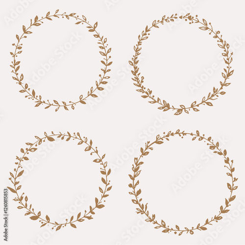 Gold laurel wreaths, Laurel wreath set, laurel wreath collection