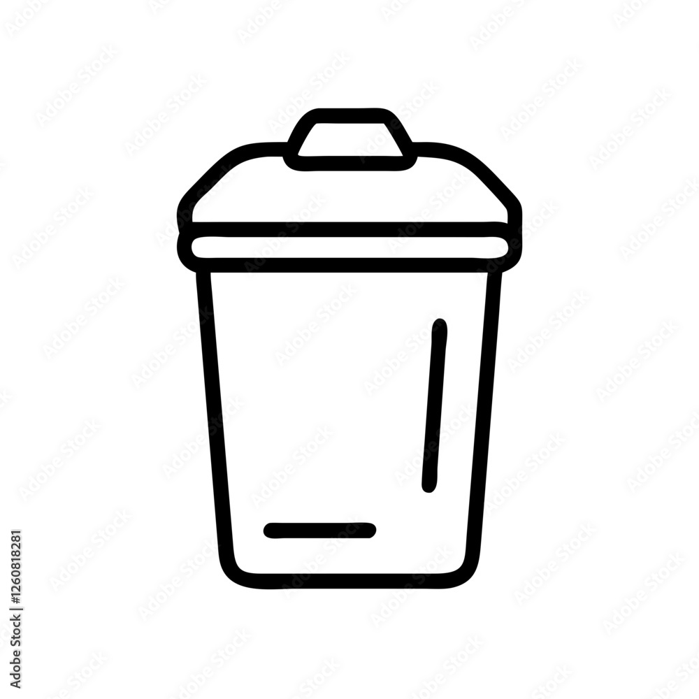 Trash bin icon on a transparent background, cleaning concept Trash bin icon on a transparent background, cleaning concept