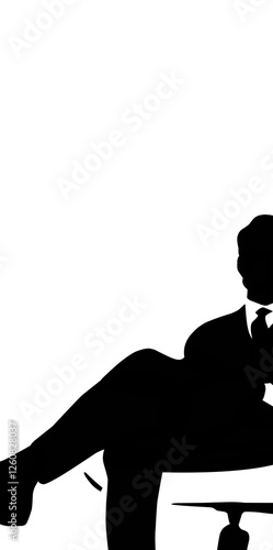 Silhouette of character in different poses