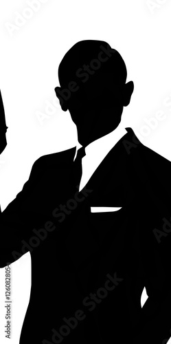 Silhouette of character in different poses