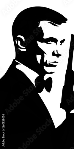 Silhouette of character in different poses