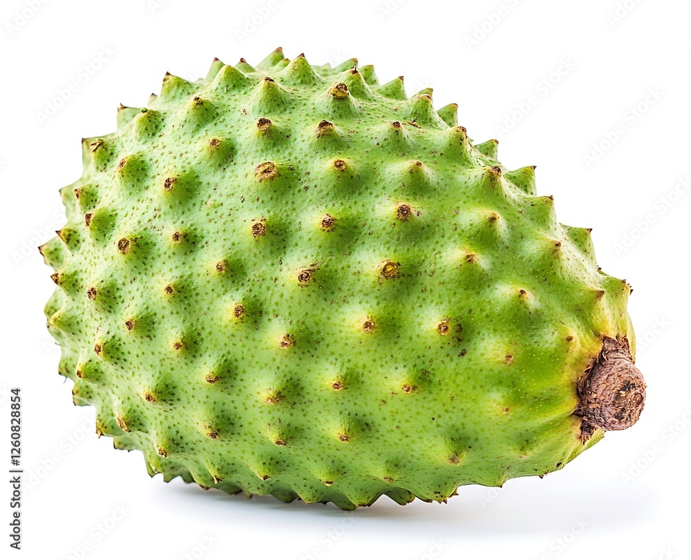 Soursop fruit, isolated, white background, healthy food Soursop fruit, isolated, white background, healthy food