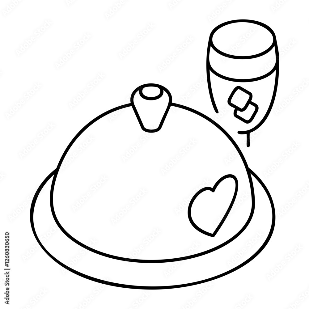 Obraz premium pre-wedding ceremony married-to-be couple isometric outline vector icon, Muslim marriage Symbol, wedding customs Sign, Indian subcontinent matrimony stock illustration, rehearsal dinner or meal concep