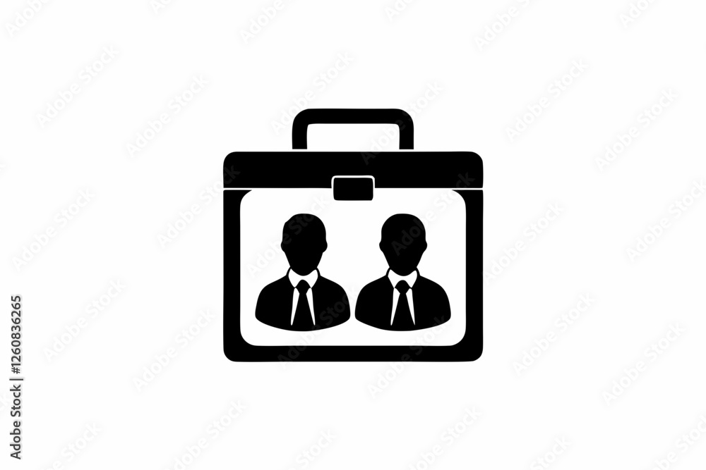 creative Briefcase icon and logo vector silhouette creative Briefcase icon and logo vector silhouette