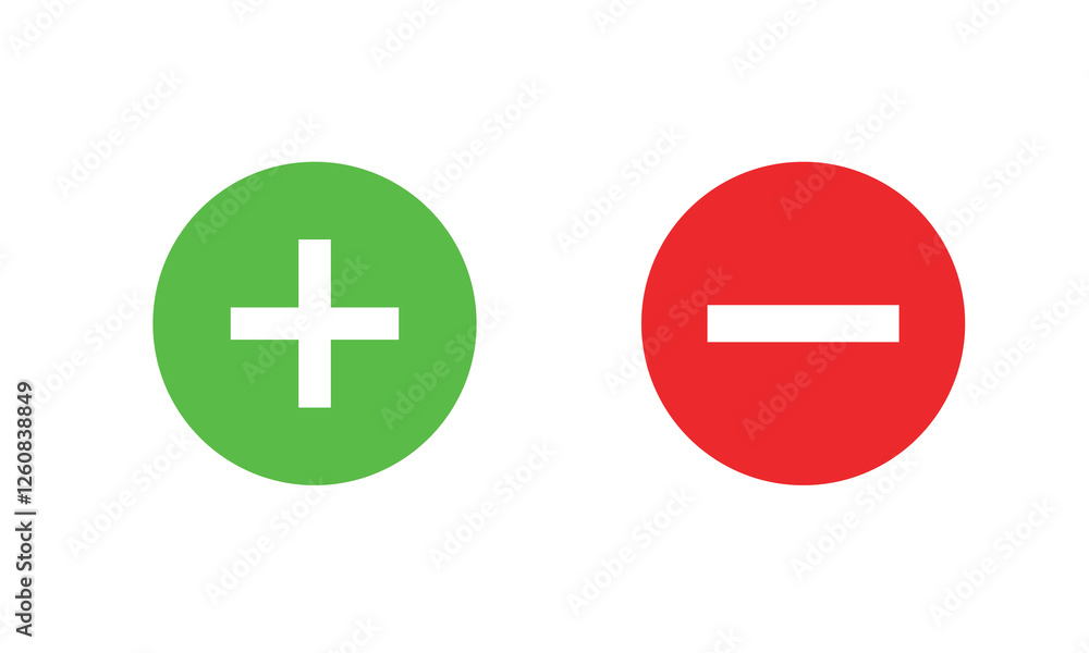 add and remove button icons isolated add and remove button icons isolated