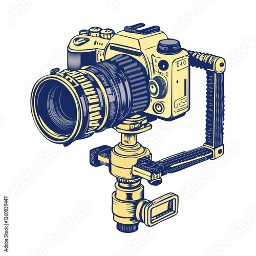 Camera grip stand, vintage style icon