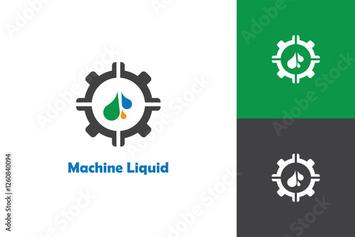 Machine Liquid  logo Design, Logo Design graphic Conception, logo icon template graphic art, vector illustration design.