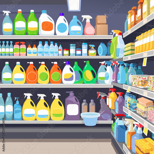 Grocery store cleaning aisle