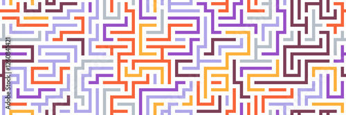 Abstract seamless pattern of horizontal and vertical lines. imitation of a maze. Background template for design and creativity