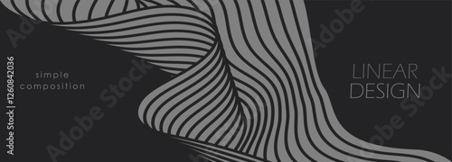 Pattern of wavy lines. Template for interior design, packaging, social networks. An idea for creative design