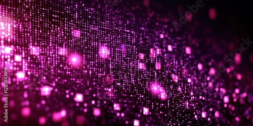 Wallpaper Mural Vibrant purple and pink lights create a dazzling digital display in an abstract background Torontodigital.ca