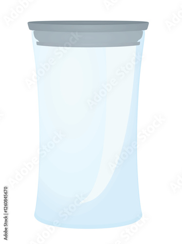 Empty glass container. vector illustration