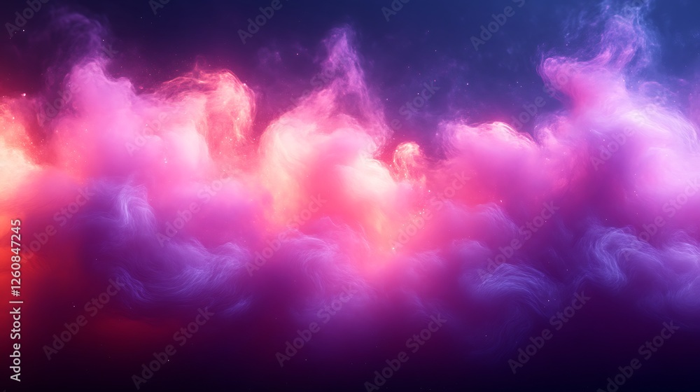 Abstract Cosmic Nebula Pink Purple Hues Abstract Cosmic Nebula Pink Purple Hues