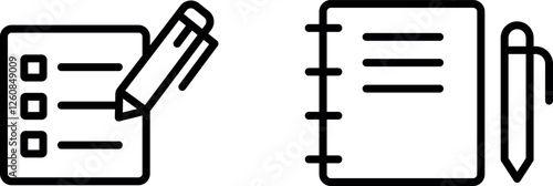 Simple Homework Icon – Education and Study Symbol Representing Assignments, Learning, and Academic Tasks