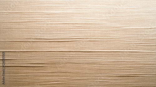 This image features a textured fabric background with subtle, wavy lines in a soft beige color, ideal for use in design projects, advertising, or as a backdrop for product photography,