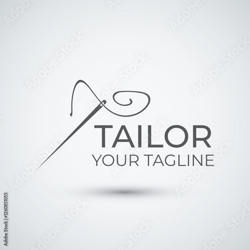 Tailor silhouette logo design icon template