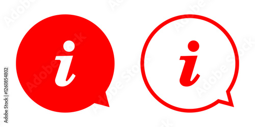 Information icon set. flat illustration of vector icon on white background