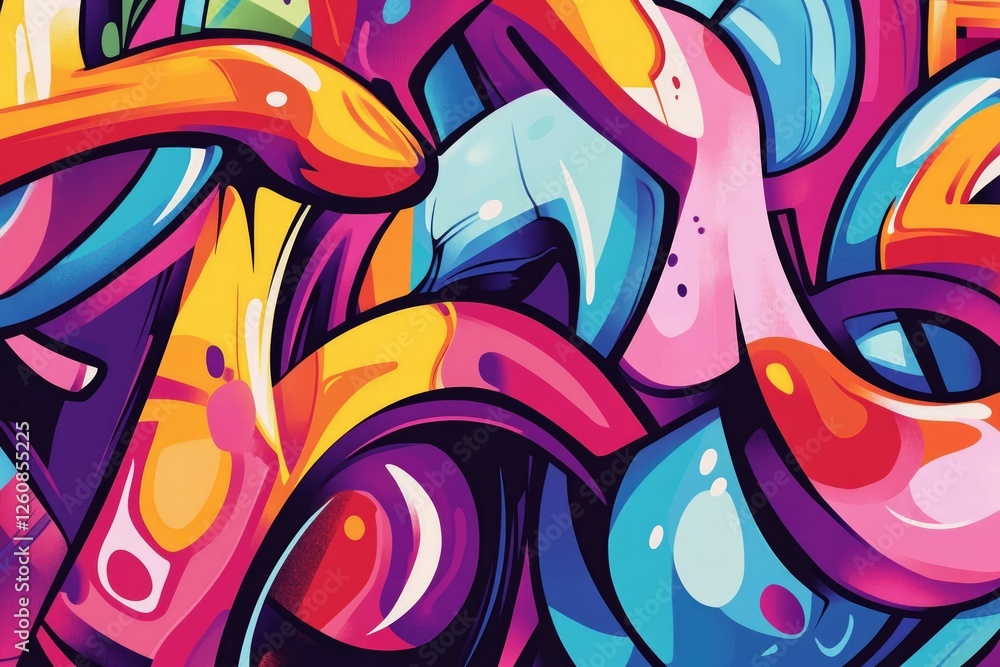 Intricate graffiti explosion in vibrant urban setting. Neural network AI generated Intricate graffiti explosion in vibrant urban setting. Neural network AI generated