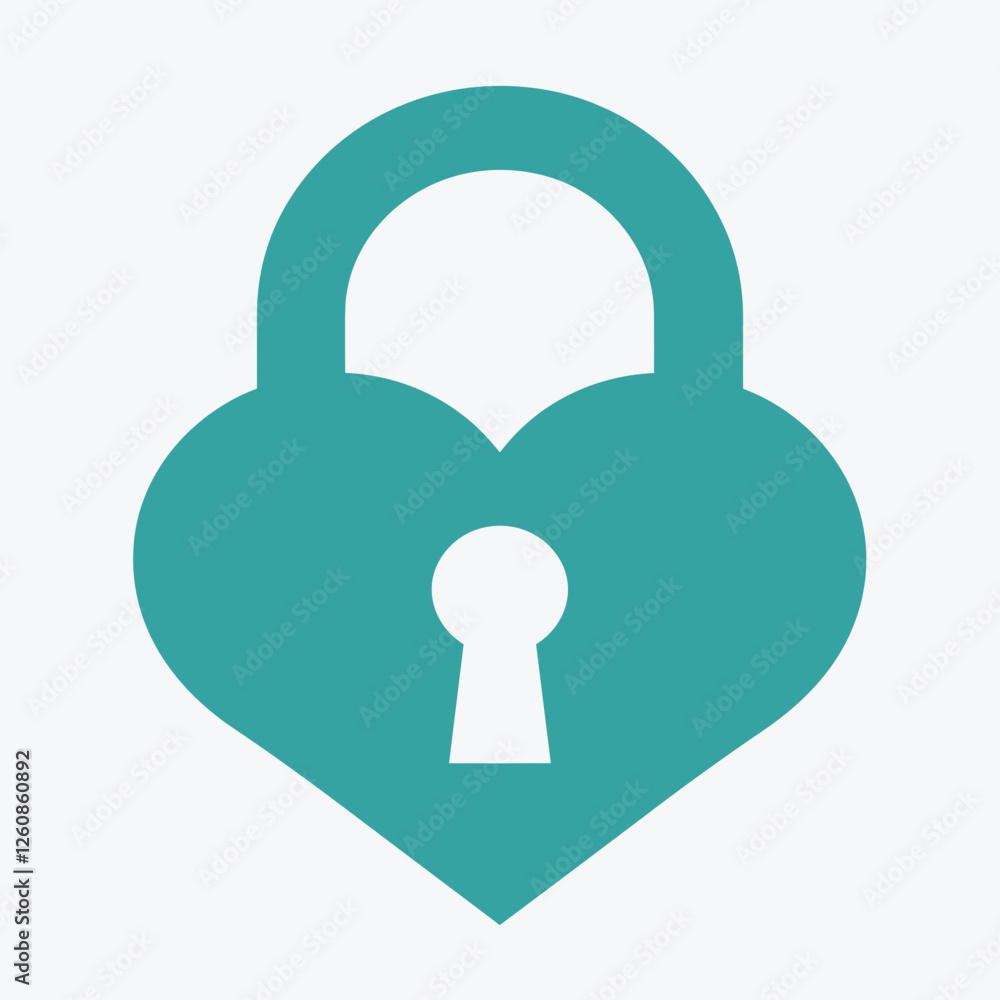Heart-shaped padlock symbolizing security and trust. Heart-shaped padlock symbolizing security and trust.
