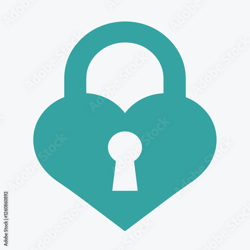 Heart-shaped padlock symbolizing security and trust.