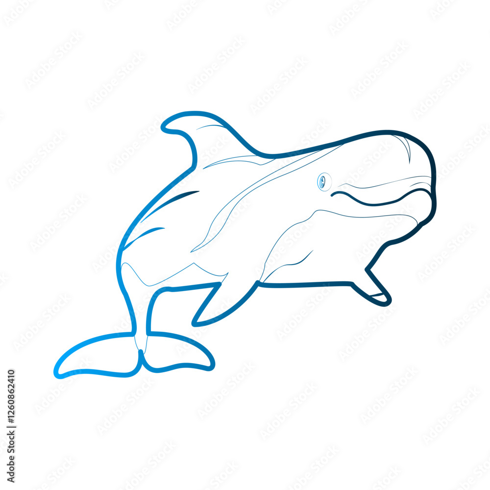 Obraz premium Dolphin icon design template