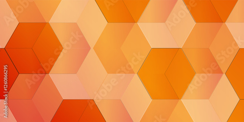 Light Orange vector template in hexagonal style. Design in abstract style with hexagons. Pattern for texture of wallpapers.