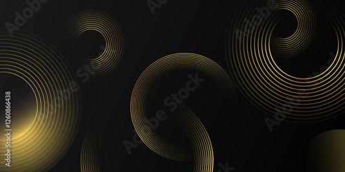 Abstract golden glowing geometric lines on light golden  background. Shiny golden diagonal rounded lines pattern. Futuristic concept. Suit for cover, brochure, presentation, flyer, web. vector........