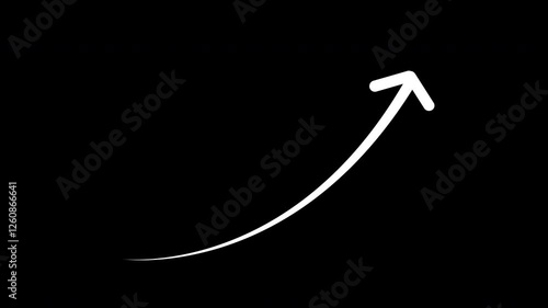Animation arrows line pointer highlight, sign arrow line With alpha channel